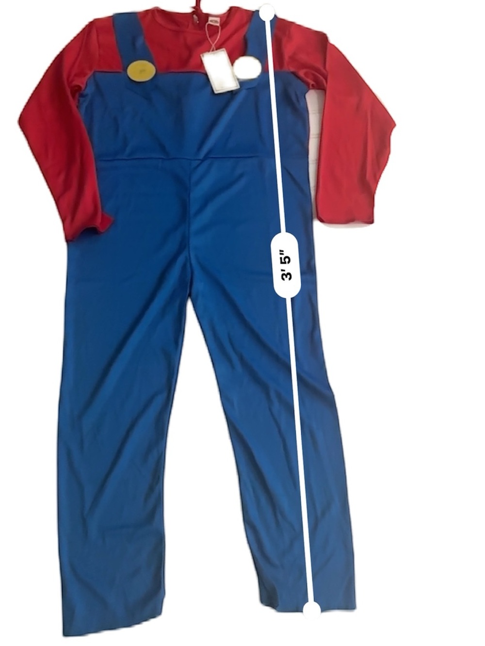 Mario Kids Plumber Superhero Cosplay Costume Set in Red and Blue Boys L (10) - Picture 14 of 15